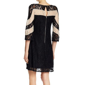 GABBY SKYE KIMONO SLEEVE LACE DRESS 8 BLACK NWT